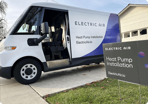 Electric Air van on a job