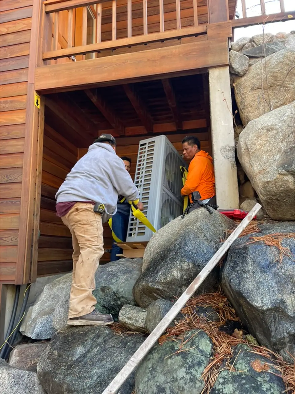 Heat pump installation at Tahoe home
